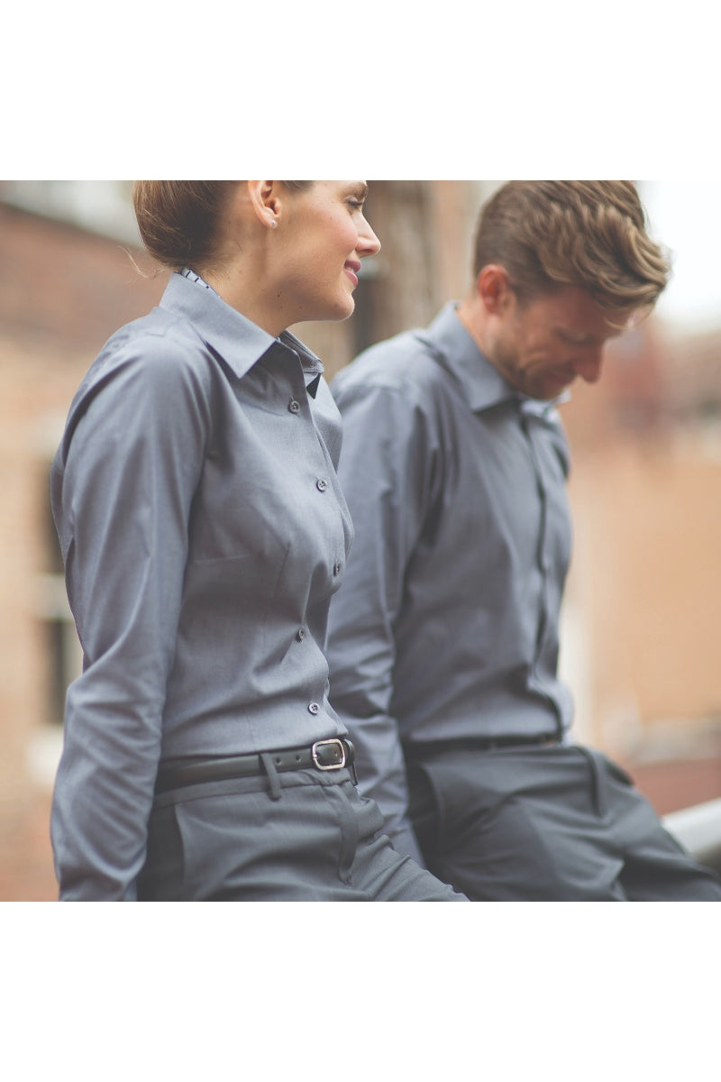 Men's Blended Pinpoint Oxford Shirt - Blue main image 0
