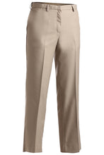 Load image into Gallery viewer, Ladies' Microfiber Flat Front Dress Pant - Tan