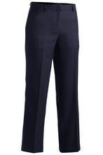Load image into Gallery viewer, Ladies' Microfiber Flat Front Dress Pant - Navy