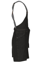 Load image into Gallery viewer, Berkeley Black Denim Short Bib Snap Apron