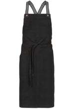 Load image into Gallery viewer, Berkeley Jet Black Denim Chef's Bib Snap Apron