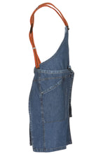 Load image into Gallery viewer, Berkeley Medium Blue Denim Short Bib Snap Apron