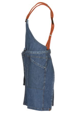 Load image into Gallery viewer, Berkeley Medium Blue Denim Short Bib Snap Apron