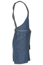 Load image into Gallery viewer, Berkeley Medium Blue Denim Short Bib Snap Apron