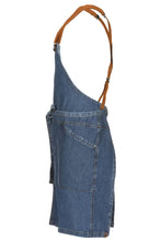 Load image into Gallery viewer, Berkeley Medium Blue Denim Short Bib Snap Apron