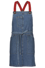 Load image into Gallery viewer, Berkeley Medium Blue Denim Short Bib Snap Apron