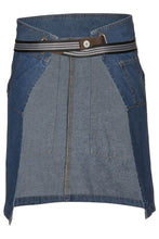 Load image into Gallery viewer, Berkeley Medium Blue Denim Half Bistro Snap Apron