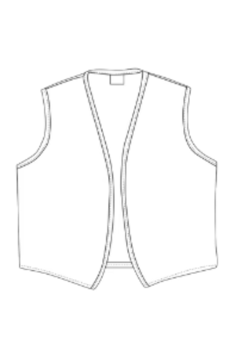 White No Buttons Unisex Vest with No Pockets – UniformsInStock.com
