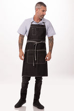 Load image into Gallery viewer, Bronx Black Denim Bib Apron