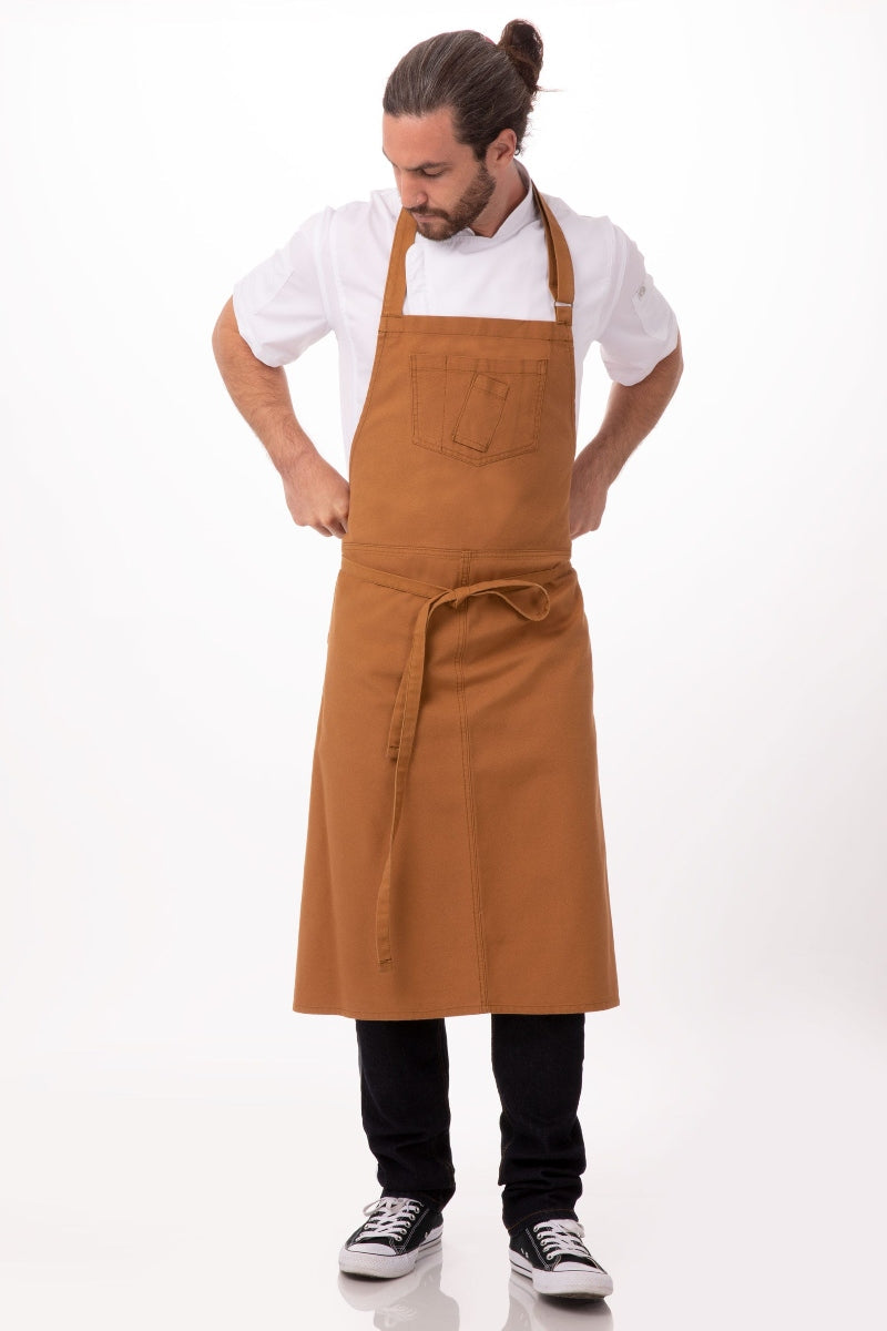 【最終値下げ】papier Apron brown Rockford Nutmeg Chefs Bib Apron – UniformsInStock.com