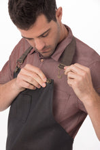 Load image into Gallery viewer, Boulder Black & Brown Chefs Bib Apron