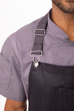 Load image into Gallery viewer, Boulder Black & Purple Chefs Bib Apron