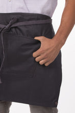 Load image into Gallery viewer, Boulder Black & Purple Half Bistro Apron