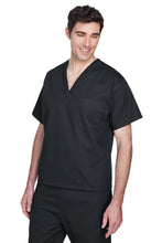 Load image into Gallery viewer, Black Harriton Adult Restore 4.9 oz. Scrub Top