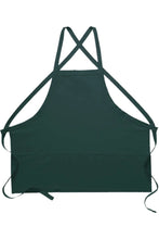 Load image into Gallery viewer, Cardi / DayStar Hunter Green Deluxe Criss Cross Bib Apron (3 Pockets)