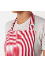 Load image into Gallery viewer, Narrow Stripes Modern Red Apron