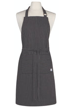 Load image into Gallery viewer, Pinstriped Modern Black Apron