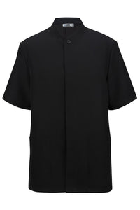 Men's Nehru Housekeeping Service Shirt - Black