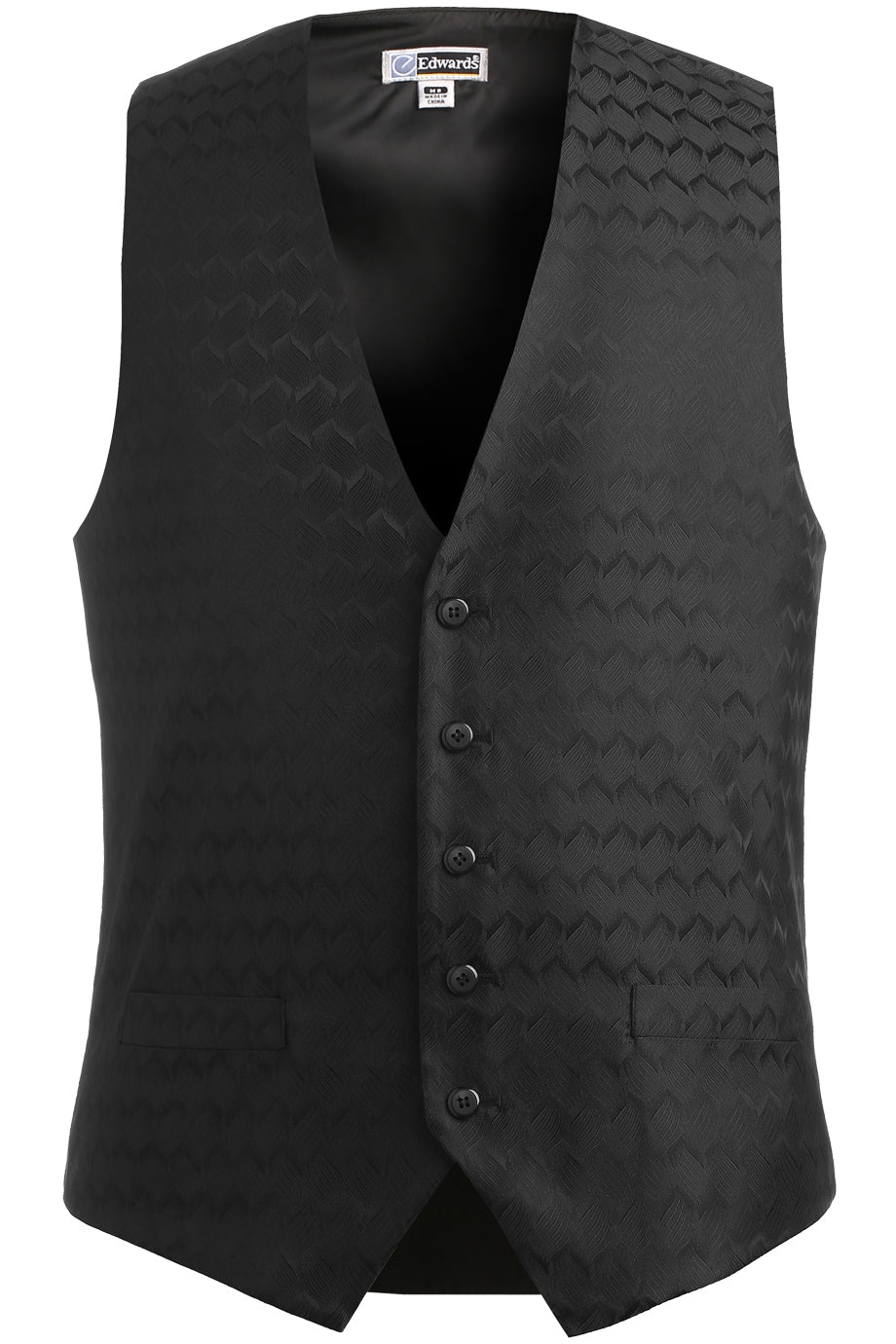 Edwards S Men's Black Swirl Brocade Vest