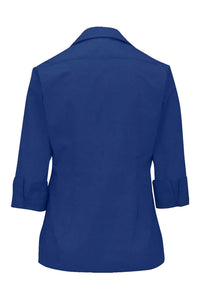 Edwards Ladies' 3/4 Sleeve Poplin - Royal Blue