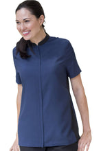 Load image into Gallery viewer, Edwards Black Housekeeping Full-Zip Tunic