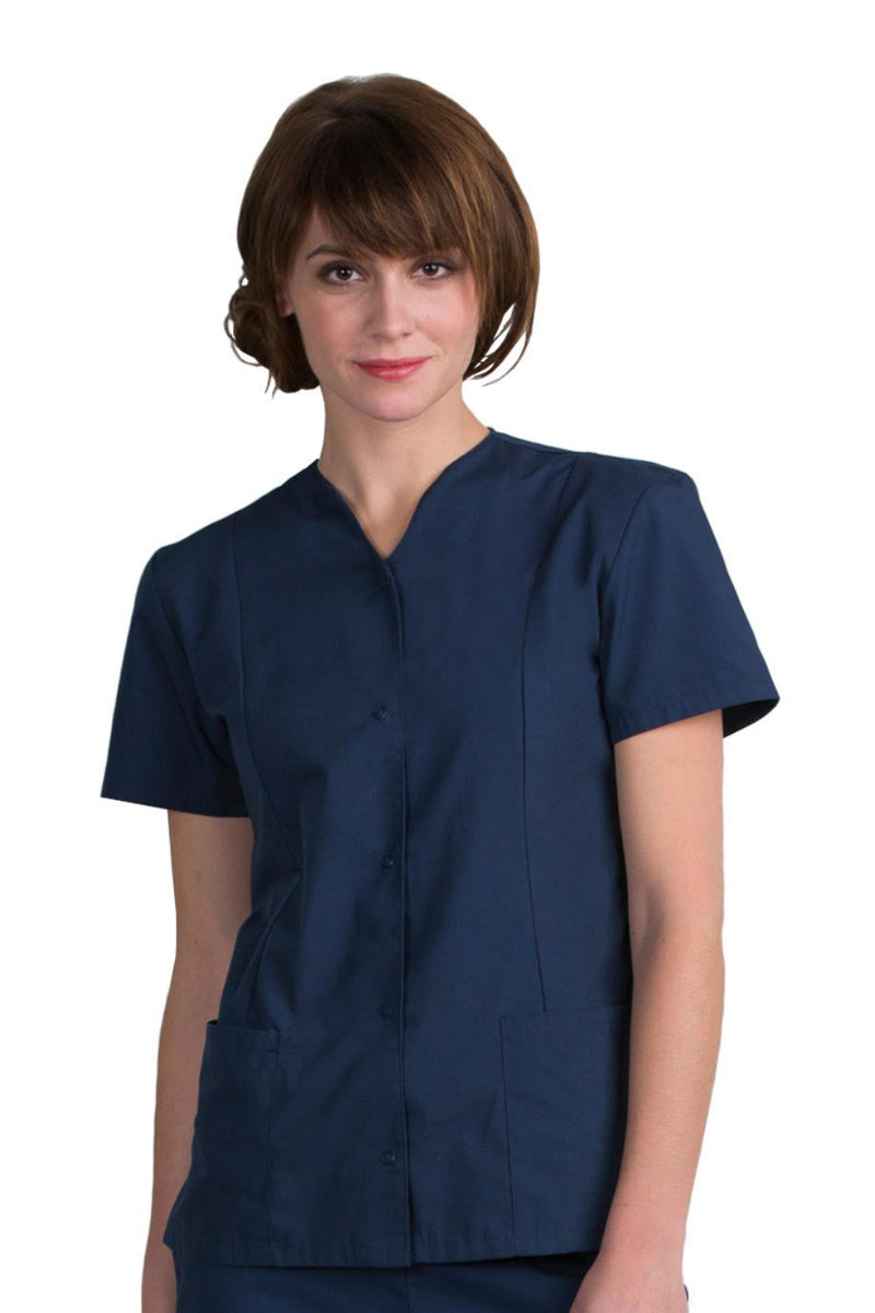 Navy Housekeeping Snap Front Tunic – UniformsInStock.com