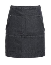 Load image into Gallery viewer, Artisan Collection by Reprime Black Denim Jean Stitch Waist Apron (4 Pocket Pouch)