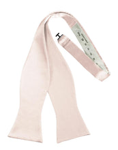 Load image into Gallery viewer, Cardi Self Tie Blush Luxury Satin Bow Tie