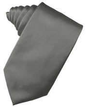 Load image into Gallery viewer, Cardi Charcoal Luxury Satin Necktie