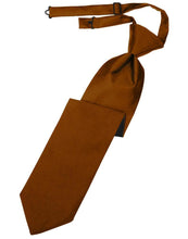 Load image into Gallery viewer, Cardi Pre-Tied Cognac Luxury Satin Necktie