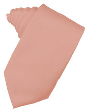 Load image into Gallery viewer, Cardi Self Tie Coral Luxury Satin Necktie