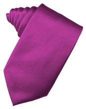 Load image into Gallery viewer, Cardi Fuchsia Luxury Satin Necktie