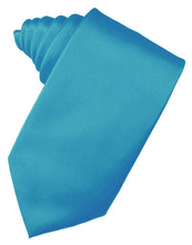 Load image into Gallery viewer, Cardi Turquoise Luxury Satin Necktie