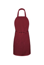 Load image into Gallery viewer, AW Essentials Burgundy Bib Apron (No Pockets)