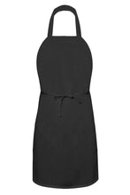 Load image into Gallery viewer, AW Essentials Black Bib Apron (No Pockets)
