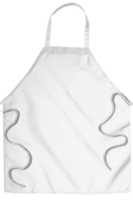 Chef Designs White Standard Bib Apron (No Pockets)