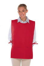 Load image into Gallery viewer, Cardi / DayStar Red Squared Cobbler With Rounded Neck Apron (2 Pockets)
