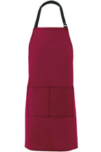 Load image into Gallery viewer, Fame Burgundy City Market Everyday Long Bib Apron