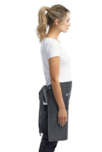 Load image into Gallery viewer, Artisan Collection by Reprime Black Denim Mid-Length Waist Apron (1 Wide Pocket)