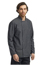 Load image into Gallery viewer, Artisan Collection by Reprime XS Chef's Black Denim Long Sleeve Coat