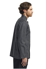 Load image into Gallery viewer, Artisan Collection by Reprime Chef&#39;s Black Denim Long Sleeve Coat