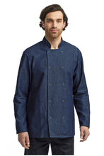 Load image into Gallery viewer, Artisan Collection by Reprime Blue Denim / XS Chef's Denim Long Sleeve Coat