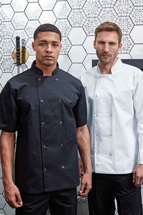 Artisan Collection by Reprime Chef's Short Sleeve Stud Coat