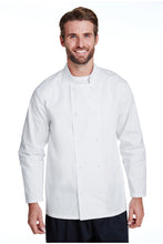 Load image into Gallery viewer, Artisan Collection by Reprime White / XS Chef's Long Sleeve Stud Coat