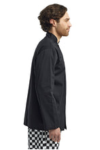 Load image into Gallery viewer, Artisan Collection by Reprime Black Chef's Long Sleeve Stud Coat