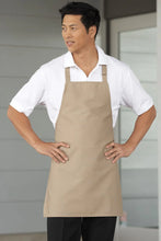 Load image into Gallery viewer, Uncommon Threads Khaki Bib Adjustable Apron (No Pockets)