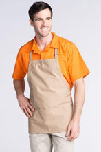 Load image into Gallery viewer, Uncommon Threads Khaki Bib Adjustable Apron (3 Pockets)