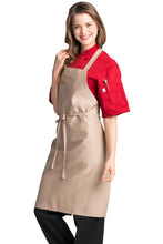 Load image into Gallery viewer, Uncommon Threads Khaki Bib Apron (No Pockets)