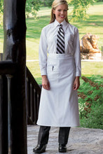 Load image into Gallery viewer, Uncommon Threads White Full Bistro Apron (1 Inset Pocket)