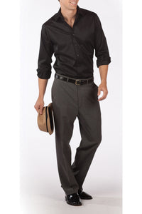 Men's Spread Collar Dress Shirt - Black